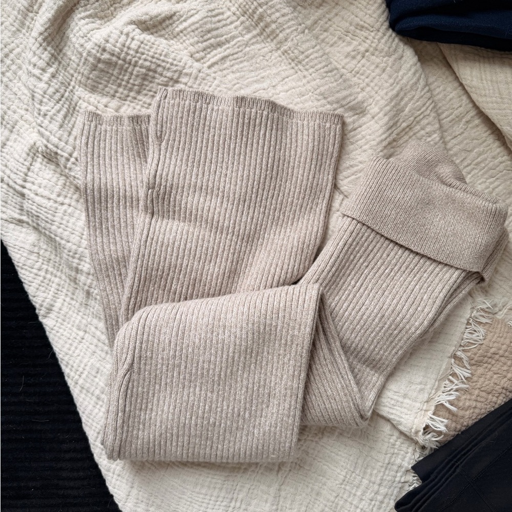 Aerie Cozy Ribbed Knit Pants High Rise